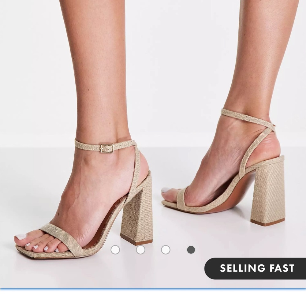 Asos Design Nora Barely There Block Heel Sandals … - image 1